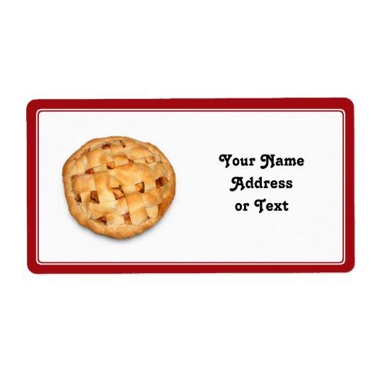 Een appeltaart serveren etiket (Voorkant)