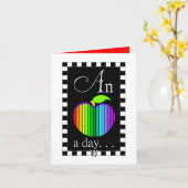 Een Apple a Day get-well kaart (Gele Bloem)