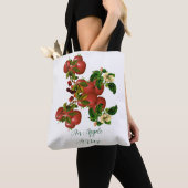 Een Apple A Day Trendy Green Foliage Branch Elegan Tote Bag (Dichtbij)
