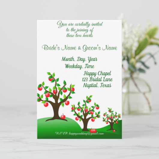 Een Apple Orchard Kaart (Staand voorkant)