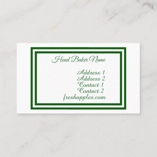 Een Apple Orchard Visitekaartje (Achterkant)