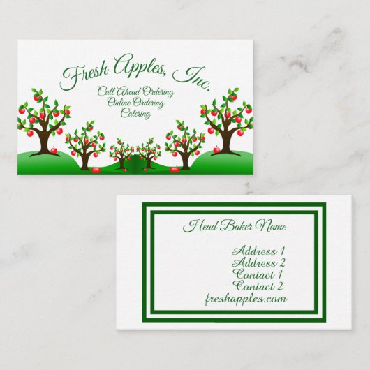 Een Apple Orchard Visitekaartje (Voorkant / Achterkant)