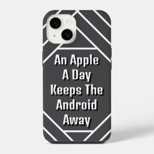 Een Apple per dag houdt de Android weg, grappig iPhone 14 Hoesje
