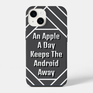 Een Apple per dag houdt de Android weg, grappig iPhone 14 Hoesje
