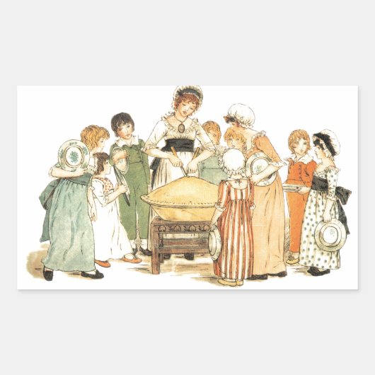 Een Apple Pie: Snijd het af Rechthoekige Sticker (Voorkant)