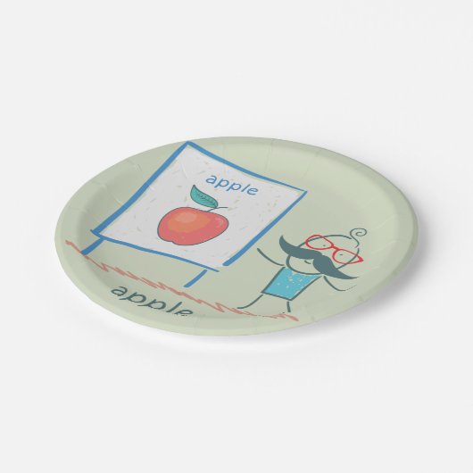 Een Apple presenteren Papieren Bordje (Gekanteld)