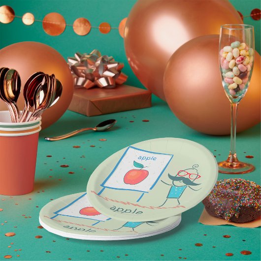 Een Apple presenteren Papieren Bordje