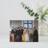 Een aptisme canvas afdrukken briefkaart (Staand voorkant)