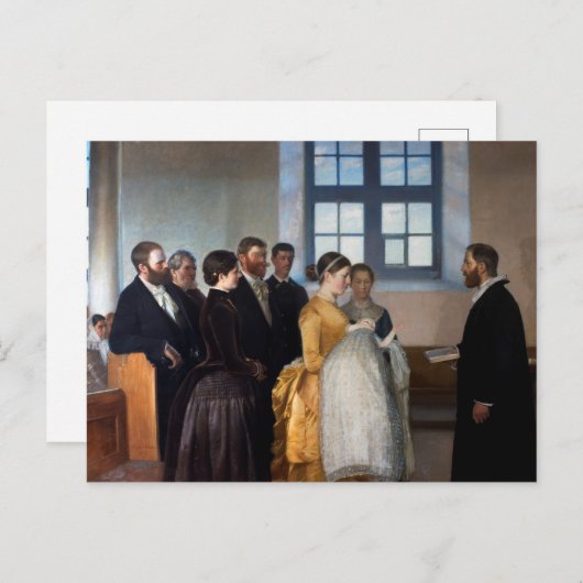 Een aptisme canvas afdrukken briefkaart (Voorkant / Achterkant)