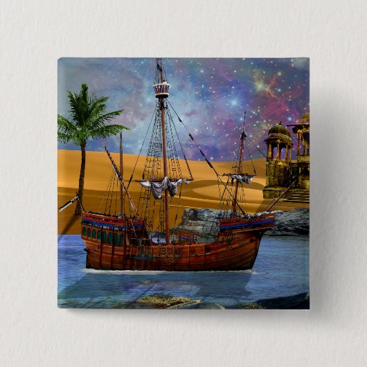 Een Arabisch avontuur Vierkante Button 5,1 Cm (Voorkant)