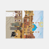 Een Arabisch dorp Fleece Deken (Voorkant (Horizontaal))