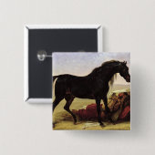 Een Arabisch paard Vierkante Button 5,1 Cm (Voorkant /achterkant)