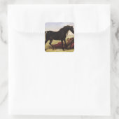 Een Arabisch paard Vierkante Sticker (Tas)