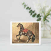 Een Arabisch paard (w/c op papier gezet) Briefkaart (Staand voorkant)