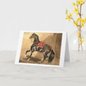 Een Arabisch paard (w/c op papier gezet) Kaart (Gele Bloem)
