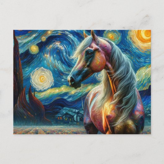 Een Arabisch Sterrennacht Van Gogh Briefkaart (Voorkant)