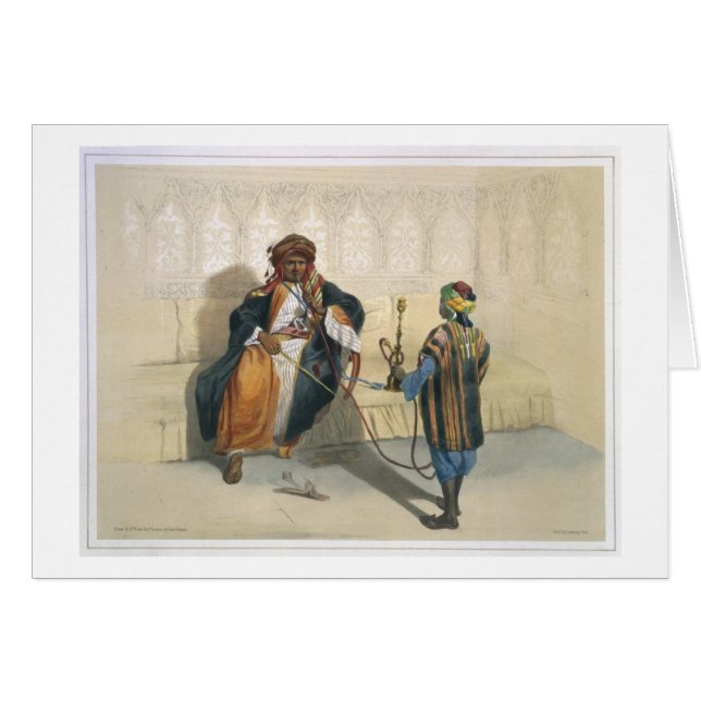 Een Arabische sjeik roken, illustratie uit 'The Va (Voorkant Horizontaal)