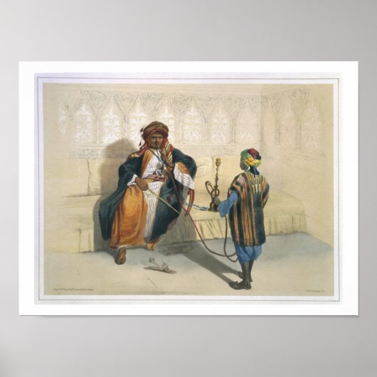 Een Arabische sjeik roken, illustratie uit 'The Va Poster (Voorkant)