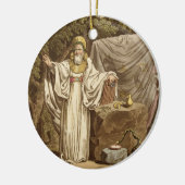 Een Arch Druid in zijn juridische habitat, gegrave Keramisch Ornament (Links)