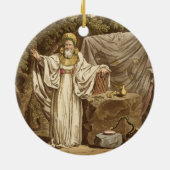 Een Arch Druid in zijn juridische habitat, gegrave Keramisch Ornament (Achterkant)