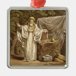 Een Arch Druid in zijn juridische habitat, gegrave Metalen Ornament