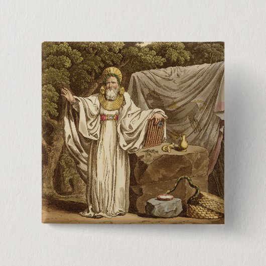 Een Arch Druid in zijn juridische habitat, gegrave Vierkante Button 5,1 Cm (Voorkant)