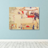 Een archery wedstrijd, eind 18e eeuw canvas afdruk (Insitu (Houten vloer))