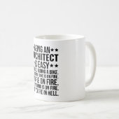 Een architect zijn is makkelijk, het is alsof koffiemok (Voorkant rechts)