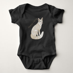 Een Arctic Fox Retro Chic Cute Animal Theme Mode Romper