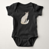 Een Arctic Fox Retro Chic Leuke Dier Theme Mode Romper (Voorkant)