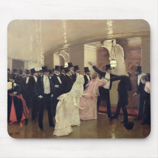 Een argument in de corridors van de opera, 1889 muismat (Voorkant)