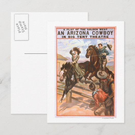 Een Arizona Cowboy in het Poster van het theater v Briefkaart (Voorkant / Achterkant)