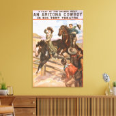 Een Arizona Cowboy in het Poster van het theater v Canvas Afdruk (Insitu (Woonkamer))