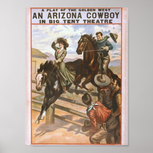 Een Arizona Cowboy Retro Theater Poster (Voorkant)