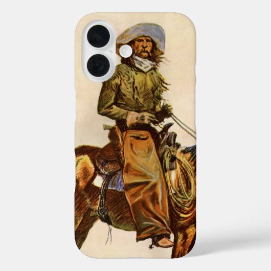 Een Arizona Cowboy van Remington, Vintage Western Case-Mate iPhone Case (Achterkant)