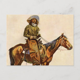 Een Arizona Cowboy van Remington,  Western Briefkaart