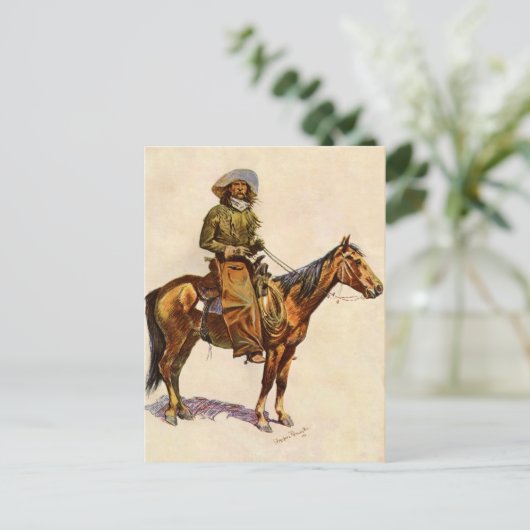 Een Arizona Cowboy van Remington,  Western Briefkaart (Staand voorkant)