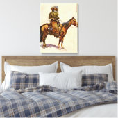 Een Arizona Cowboy van Remington,  Western Canvas Afdruk (Insitu (Slaapkamer))