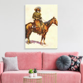 Een Arizona Cowboy van Remington,  Western Canvas Afdruk (Insitu (Woonkamer))