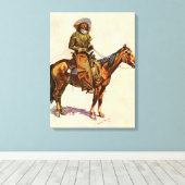 Een Arizona Cowboy van Remington,  Western Canvas Afdruk (Insitu (Houten vloer))