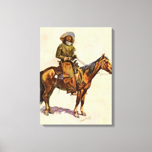 Een Arizona Cowboy van Remington,  Western Canvas Afdruk