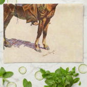 Een Arizona Cowboy van Remington,  Western Theedoek (Gevouwen)