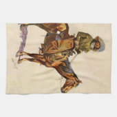 Een Arizona Cowboy van Remington,  Western Theedoek (Horizontaal)