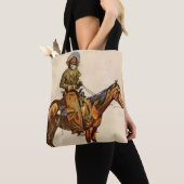 Een Arizona Cowboy van Remington,  Western Tote Bag (Dichtbij)