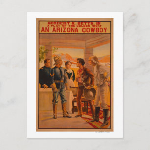Een Arizona CowboyWestern Play-Poster Briefkaart