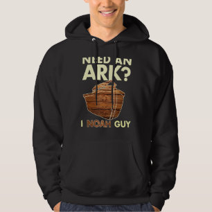 Een ark I Noah Guy Christelijke Pun Funny Humor no Hoodie