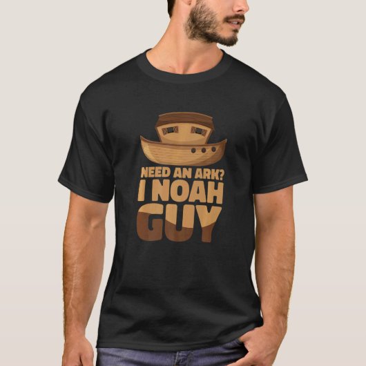 Een ark-I-noah-man Funny Christelijke premie nodig T-shirt (Voorkant)