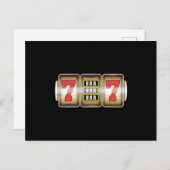 Een Arm Bandit Slot Machine Casino Roulette Briefkaart (Voorkant / Achterkant)