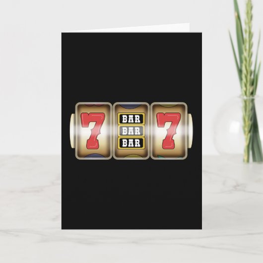 Eén Arm Bandit Slot Machine Casino Roulette Kaart (Voorkant)