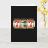 Eén Arm Bandit Slot Machine Casino Roulette Kaart (Gele Bloem)